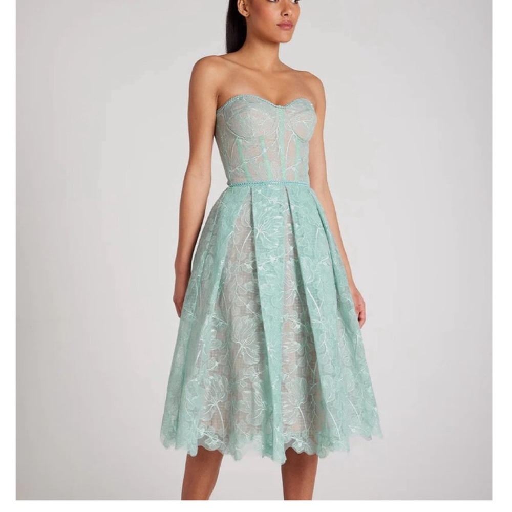 Nadine Merabi olivia strapless lace dress